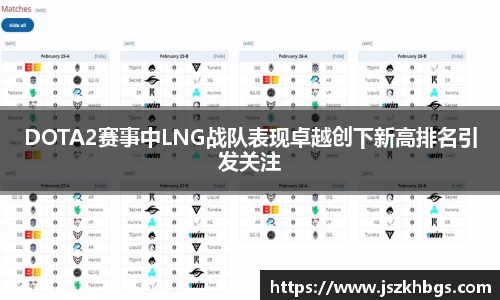 DOTA2赛事中LNG战队表现卓越创下新高排名引发关注
